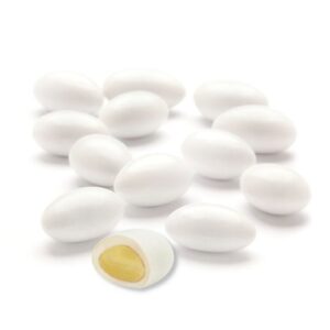 Sconza White Jordan Almonds 5lb Bulk
